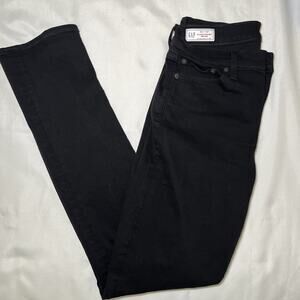 Gap Jeans Classic Straight Mid Rise Womens Size 30 | 10T Tall Long Black Denim